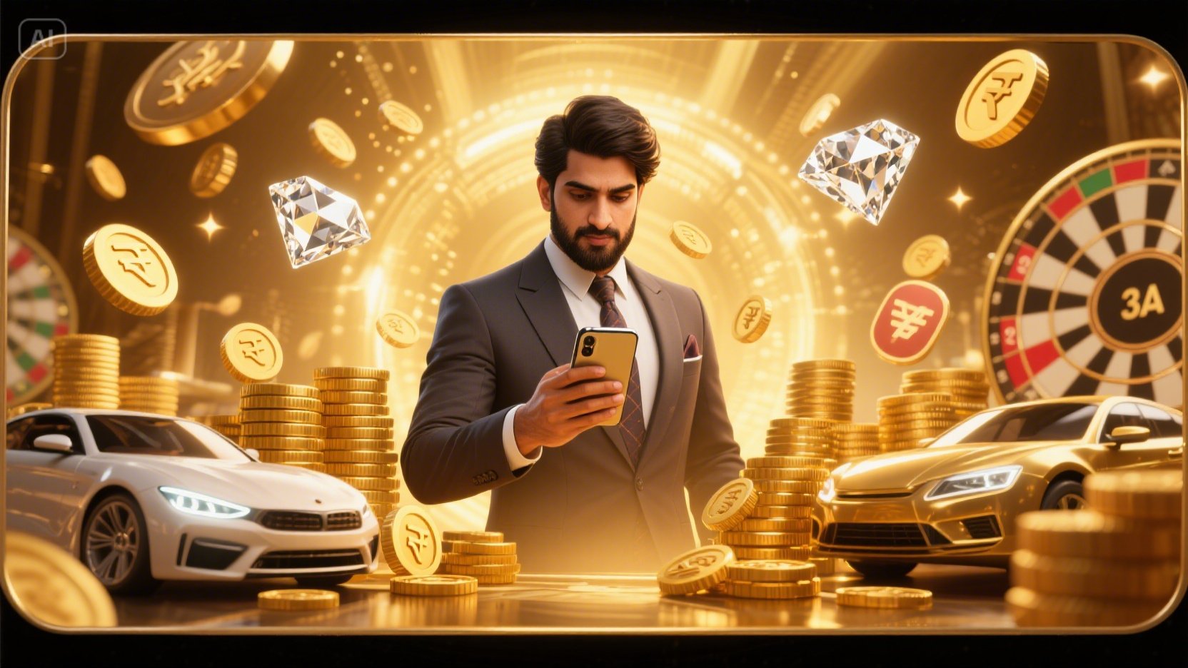 Casino Car roulette desktop and mobile interfaces